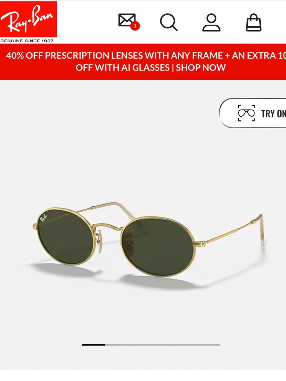 Ray-Ban Oval Metal Sunglasses